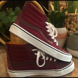 Vans skate High.  High top, zip back shoes